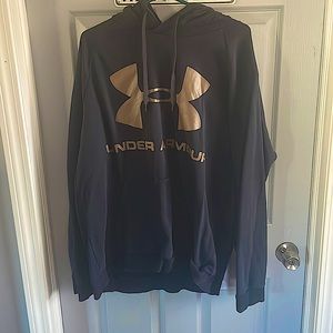 Mens XXL black hoodie with gold logo